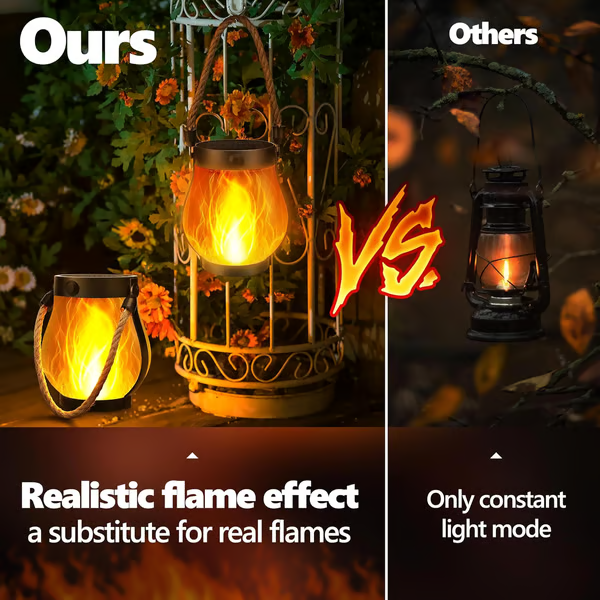 🔥 Last Day Promotion 50% OFF🔥Dancing flame Solar Lantern Outdoor Lights